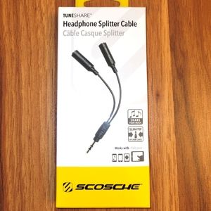 Headphone Splitter Cable. New.